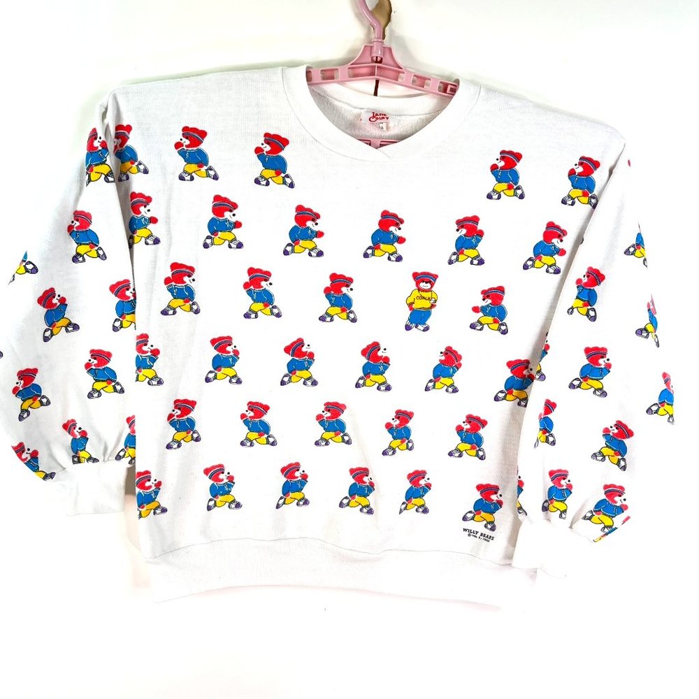 Vintage Jane Colby Willy Bears 1986 Womens Size XL (42) Workout Bears